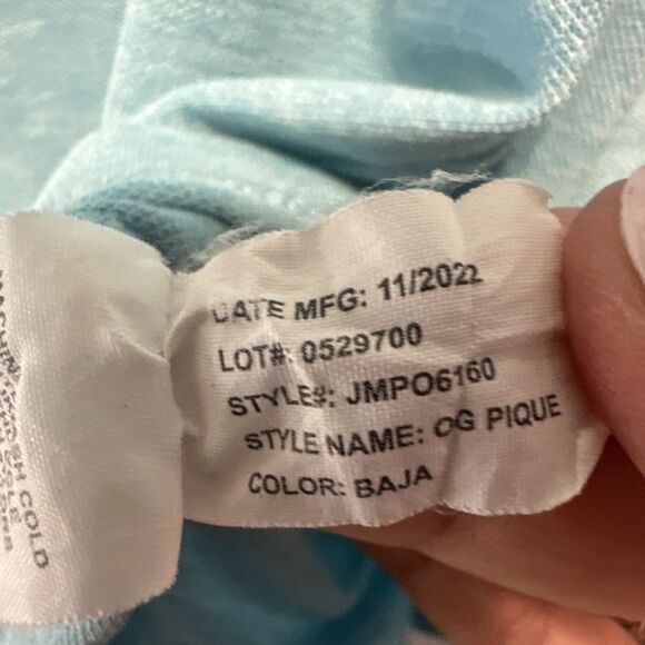 Johnnie-O Hangin Out Polo Shirt Pocket Mens XXL Blue Golf Stretch Performance - Picture 8 of 9